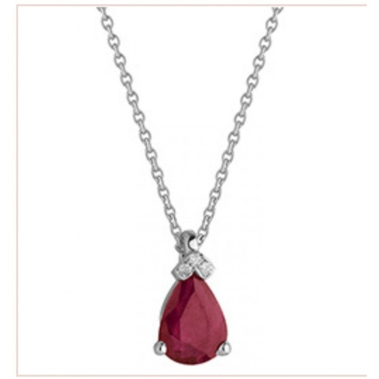 Collier rubis et diamant