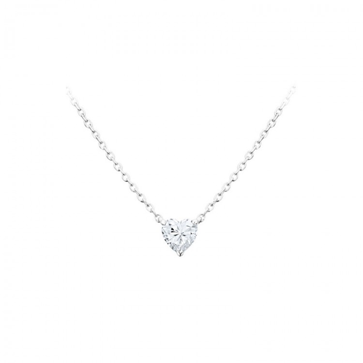 Elsa Lee collier solitaire cœur