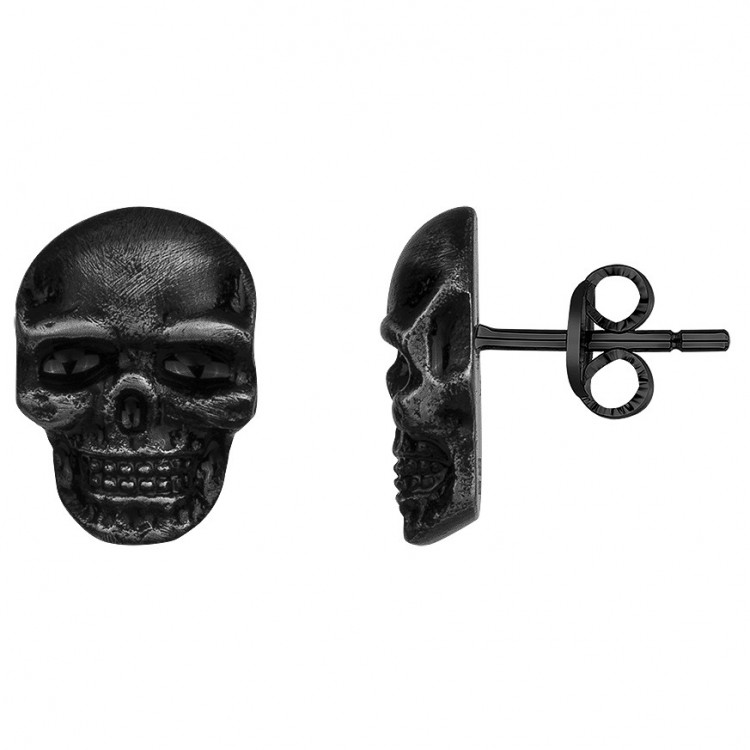 Boucle d'oreille tête de mort
