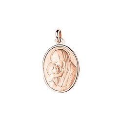 Médaille vierge et l'enfant or rose