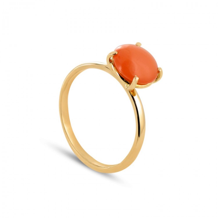 Bague pierre de lune pêche lisse 8mm
