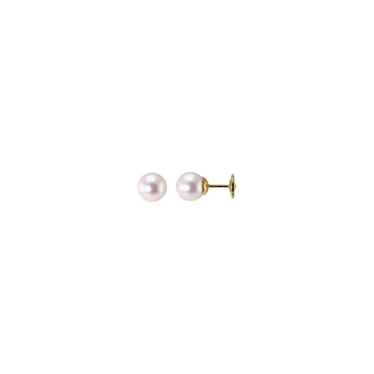 Boucle d'oreille perle Akoya Japon 7/7.5mm