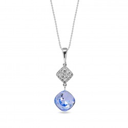 Collier cristal de Swarovski bleu