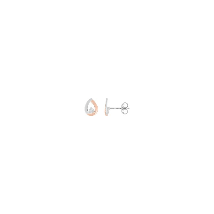 Boucle d'oreille diamant 0.02cts