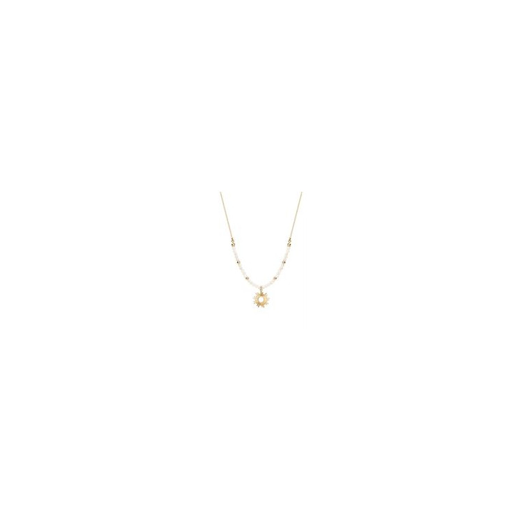Collier solstice et nacre blanche Collier solstice et nacre blanche