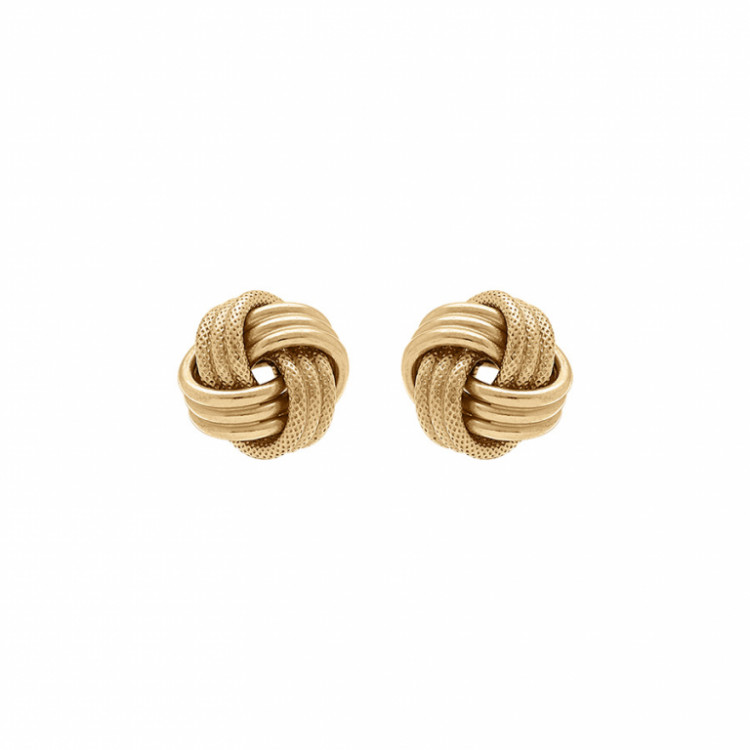 Boucle d'oreille nœud d'amour 9mm