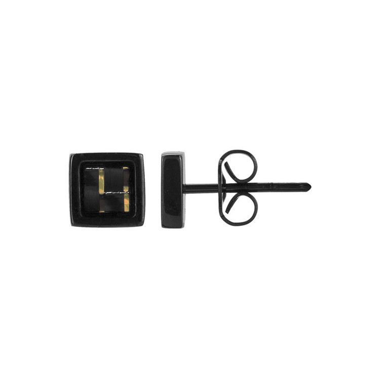 Boucle d'oreille carbone doré